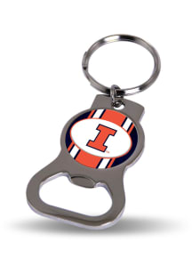 Illinois Fighting Illini Bottle Opener Keychain - Blue