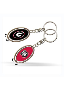 Georgia Bulldogs Spinner Keychain - Red