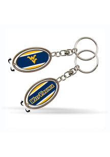 West Virginia Mountaineers Spinner Keychain - Navy Blue