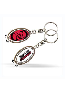 Miami RedHawks Spinner Keychain - Red