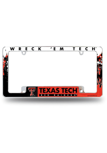 Texas Tech Red Raiders All Over License Plate Frame - Red