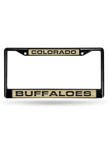 Colorado Buffaloes Black Chrome Laser License Plate Frame - Black