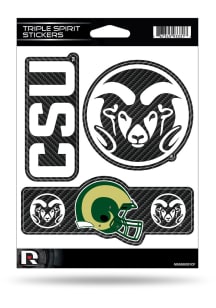 Colorado State Rams Triple Spirit Auto Decal - Green