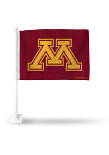 Minnesota Golden Gophers 16x19 White Pole Car Flag - Maroon