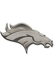 Denver Broncos Antique Nickel Car Emblem - Silver