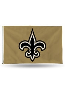 New Orleans Saints 3x5 Silk Screen Grommet Flag - Black