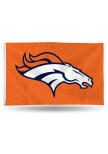 Denver Broncos 3x5 Silk Screen Grommet Flag - Orange
