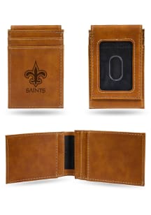 New Orleans Saints Laser Engraved Mens Front Pocket Wallet