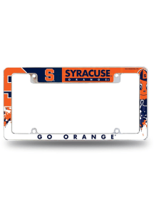 Syracuse Orange All Over Chrome License Plate Frame - Orange