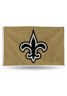 New Orleans Saints 3x5 Banner Silk Screen Grommet Flag - Black