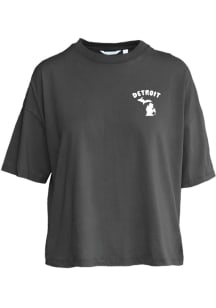 Detroit Womens Black Detroit Icons Short Sleeve T-Shirt