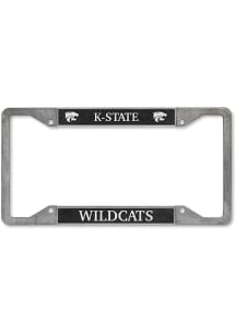K-State Wildcats Pewter License Plate Frame - Purple