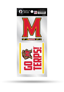 Maryland Terrapins Double Die Cut Auto Decal - Red