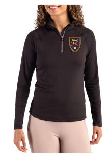 Cutter and Buck Real Salt Lake Womens Black Coastline Qtr Zip