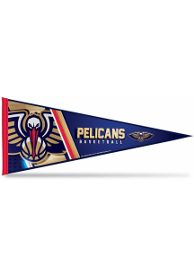New Orleans Pelicans Bright Light 12x30 Pennant - Navy Blue