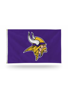 Minnesota Vikings Silk Screen Silk Screen Grommet Flag - Purple