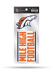 Denver Broncos Double Die Cut Auto Decal - Orange
