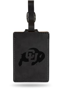 Colorado Buffaloes Black Laser Engraved Luggage Tag