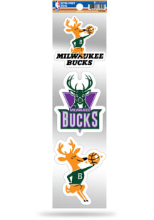 Milwaukee Bucks 3pc Retro Auto Decal - Green