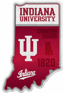 Indiana Hoosiers State Shape Pennant - White