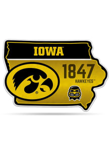 Iowa Hawkeyes State Shape Pennant - Black