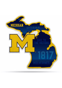 Michigan Wolverines State Shape Pennant - Yellow