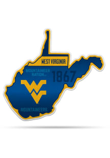 West Virginia Mountaineers State Shape Pennant - Gold