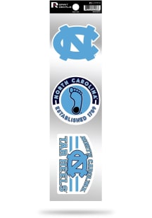 North Carolina Tar Heels 3pk Retro Auto Decal - Light Blue