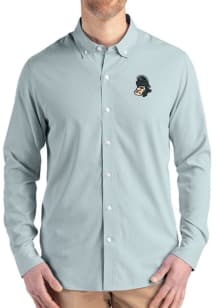 Cutter and Buck Michigan State Spartans Mens Green Vault Epic Confidence Pinstripe Long Sleeve Dre..