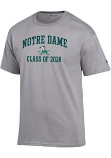 Champion Notre Dame Fighting Irish Grey Font Class of 2028 Jersey Short Sleeve T Shirt