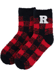 Rutgers Scarlet Knights Fuzzy Buffalo Womens Quarter Socks