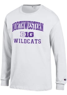 Champion Northwestern Wildcats White Big Ten Jersey Long Sleeve T Shirt