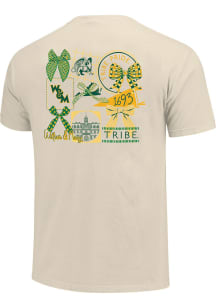 William & Mary Tribe Womens Ivory Gingham Bows Short Sleeve T-Shirt