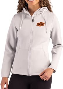 Cutter and Buck Oklahoma State Cowboys Womens Grey Epic Comfort Full Zip Light Weight Jacket