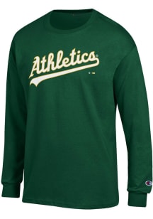 Champion Oakland Athletics Green Jersey Long Sleeve T Shirt