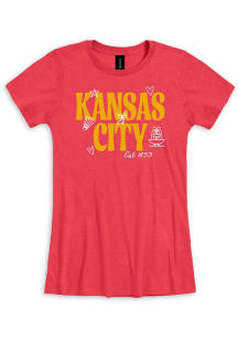 Kansas City Womens Red Kansas City Icons Short Sleeve T-Shirt