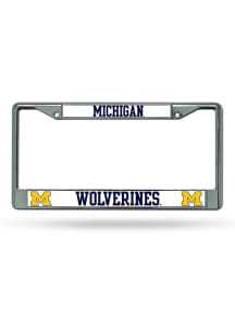Michigan Wolverines Premium Chrome License Plate Frame - Silver