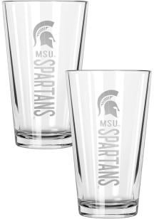 Michigan State Spartans Pinnacle 2 Pack 16oz Pint Glass - Clear