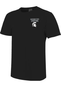 Michigan State Spartans Black Mascot Overlay Short Sleeve T Shirt