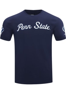 Pro Standard Penn State Nittany Lions Navy Blue Stacked Logo Short Sleeve Fashion T Shirt