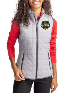 Cutter and Buck Michigan Wolverines Womens Anthracite 2026 MBB Champions Rainier PrimaLoft Vest