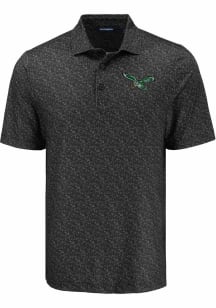 Cutter and Buck Philadelphia Eagles Mens Black Fern Short Sleeve Polo