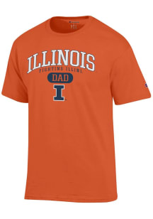 Champion Illinois Fighting Illini Orange Dad Pill Jersey Short Sleeve T Shirt