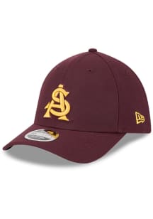 New Era Arizona State Sun Devils Mens Maroon NCAA Replica 39THIRTY Modern Crown Flex Hat