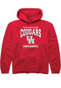 Summit Sportswear Houston Cougars Youth Red Women's Basketball Long Sleeve Hoodie