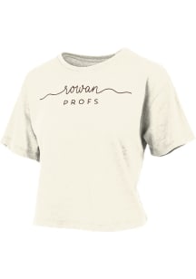 Pressbox Rowan University Womens Ivory Burnout Short Sleeve T-Shirt
