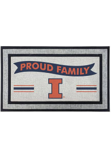 Illinois Fighting Illini Proud Family 18x30 Door Mat