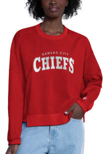 Starter Kansas City Chiefs Womens Red 4th Down Crew Sweatshirt