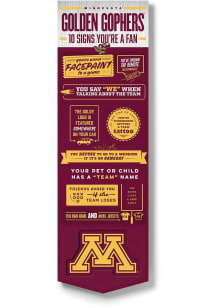 Minnesota Golden Gophers Wall Art Sign - Maroon
