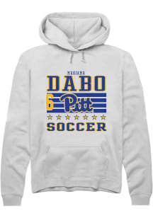 Mariama Dabo Pitt Panthers Mens White NIL Striped Player Hood